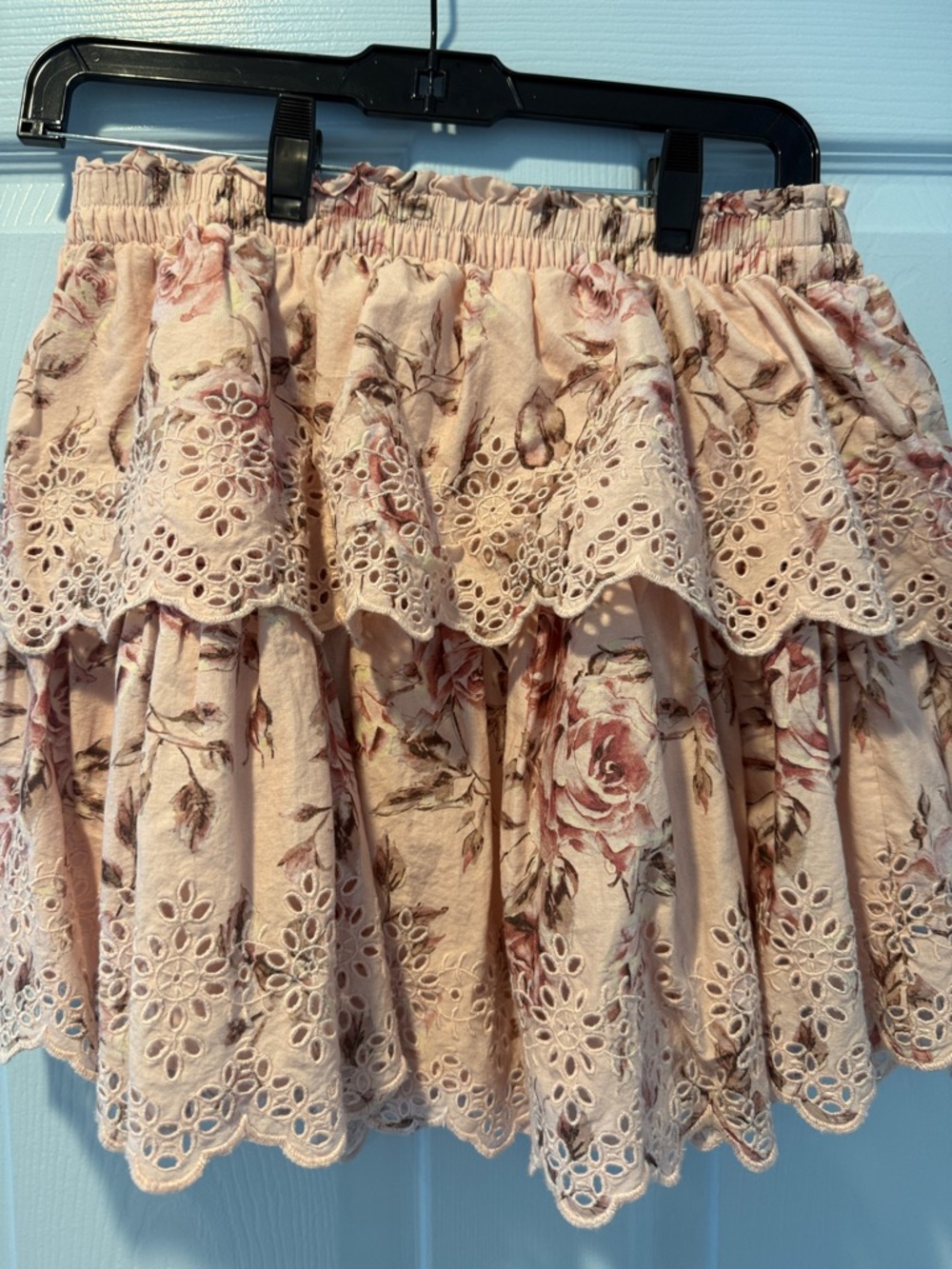 LoveShackFancy x Gap eyelet mini skirt